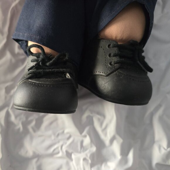 Cabbage Patch Kids Vintage 80s Boy Doll Brown Yarn Hair Brown Eyes Suit Signed - Picture 4 of 12